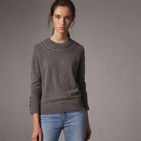 burberry grey cashmere sweater